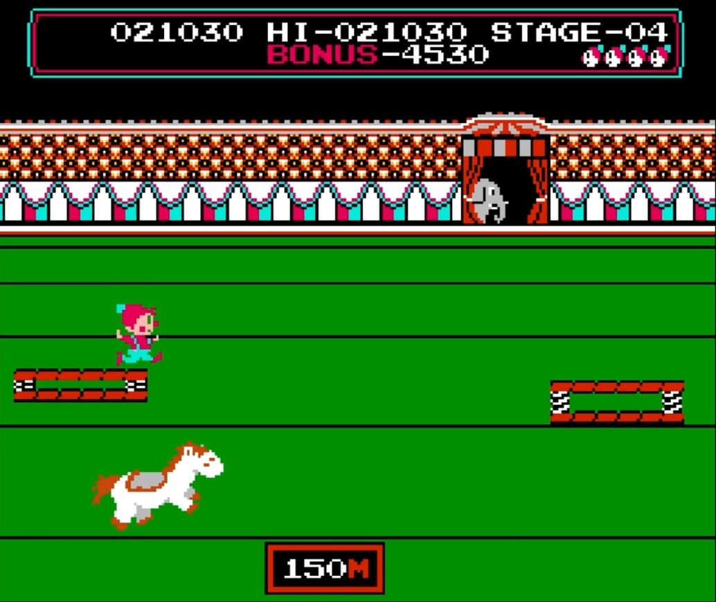 Circus Charlie - геймплей игры Dendy\NES